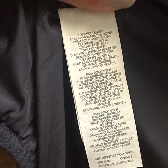 J. Crew Excursion Navy Quilted Down Filled Vest Women’s XS Cabincore Outdoors - Picture 8 of 8